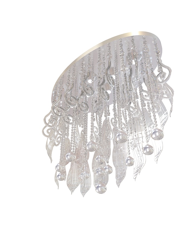 Ceiling light with drop 3d rendering