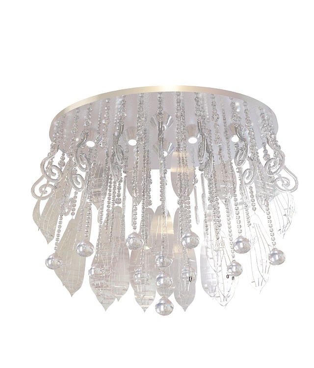 Ceiling light with drop 3d rendering