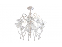 Glass & brass chandelier 3d model preview