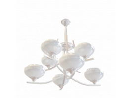 Neoclassical 8-arm chandelier 3d model preview
