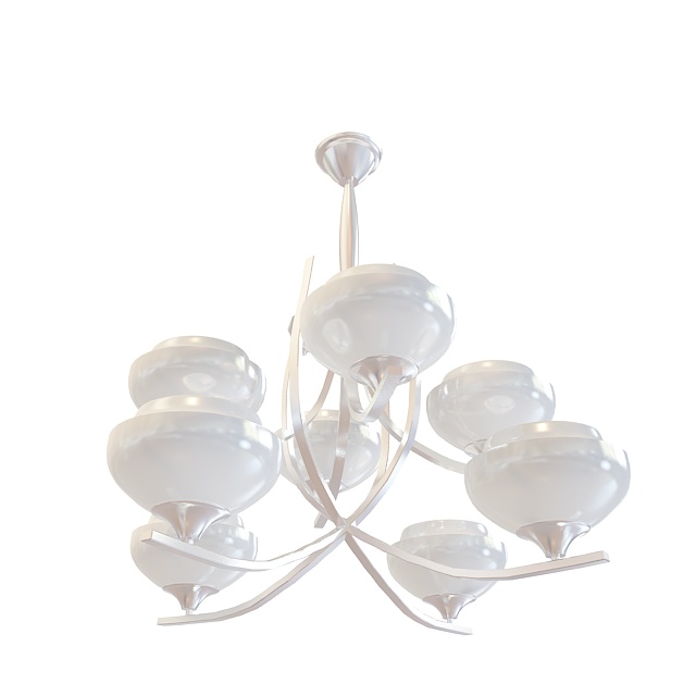 Neoclassical 8-arm chandelier 3d rendering