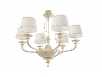 Neoclassical 6-arm chandelier 3d model preview