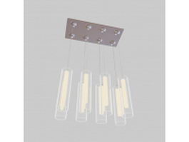 Column crystal ceiling light 3d preview