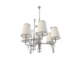 Industrial chandelier lighting 3d model preview