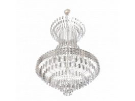 Montgolfiere crystal chandelier 3d model preview