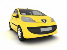 Peugeot 107 facelift 3d model preview