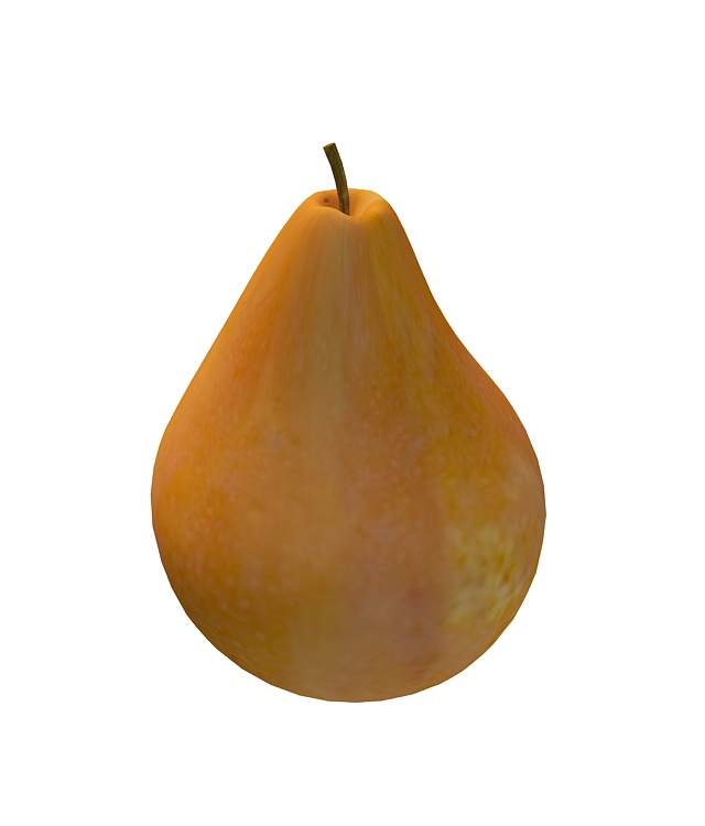 Red pear 3d rendering
