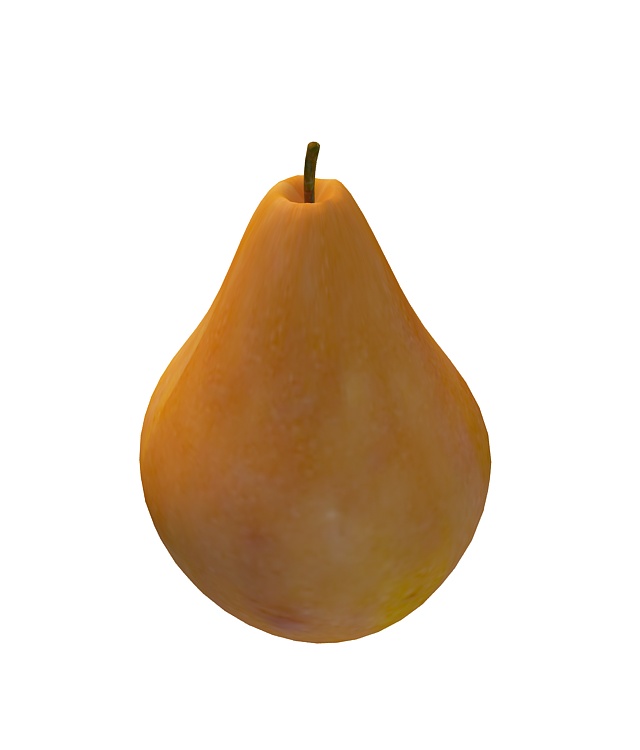 Red pear 3d rendering