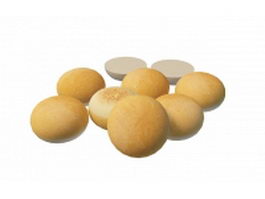 Bread rolls 3d preview
