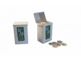 Chinese tea boxes & tea bags 3d preview