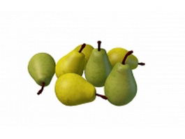 Green pears 3d model preview