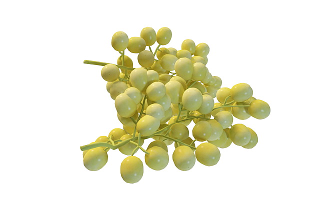 Green grapes 3d rendering