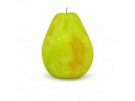 Green pear 3d model preview