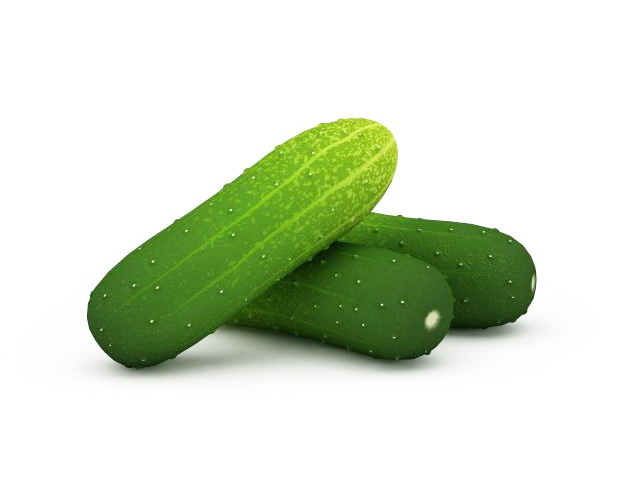 Green cucumbers 3d rendering