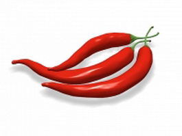 Chili pepper 3d model preview