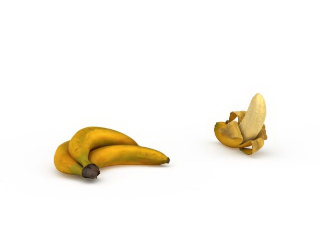 a banana peel 3D Model in Fruit 3DExport