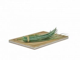 Chopped green onions 3d model preview