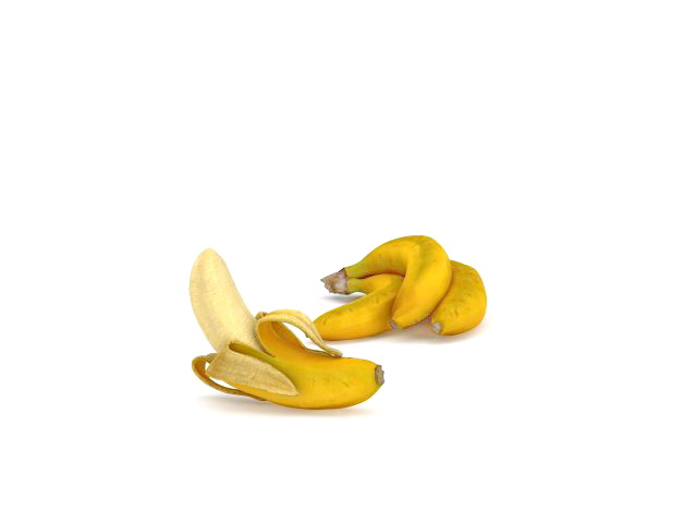 Bananas and peeled banana 3d model 3ds max files free download - CadNav