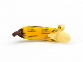 Peeled banana 3d model preview