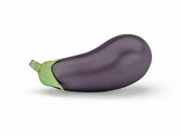 Aubergine eggplant 3d model preview