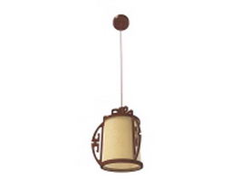 Chinese pendant light 3d model preview
