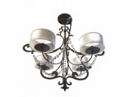 Cast iron chandelier 3d preview