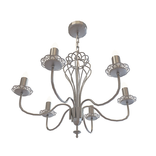 French country chandelier 3d rendering