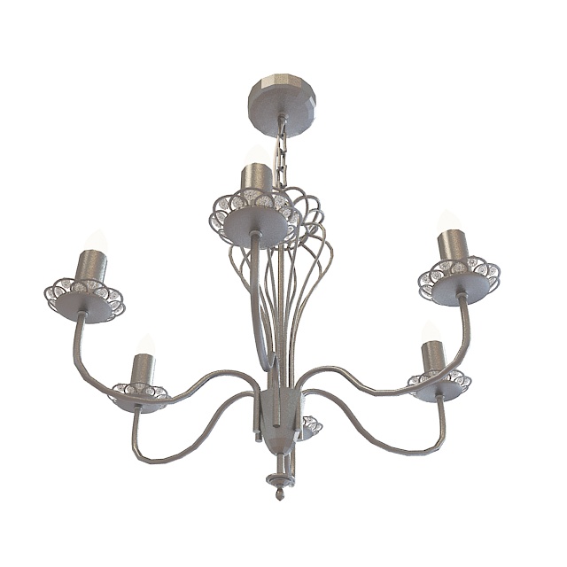 French country chandelier 3d rendering