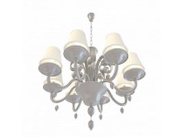 Chain hanging chandelier 3d model preview