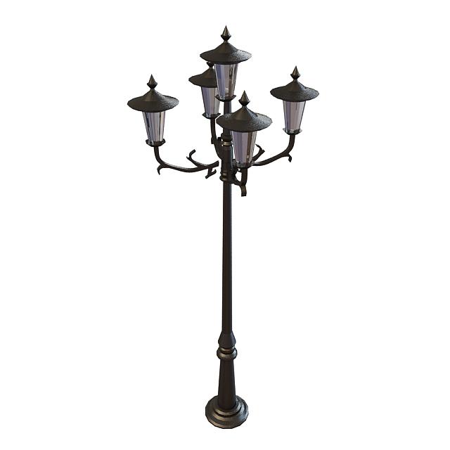Historical street lamp 3d model 3ds max files free