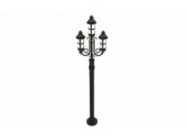 Street light pole and fixtures 3d preview