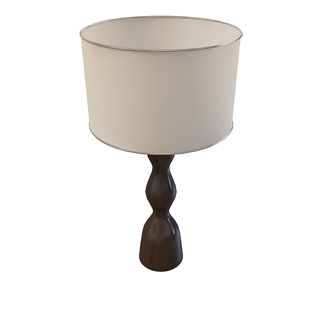 Drum shade table lamp 3d rendering