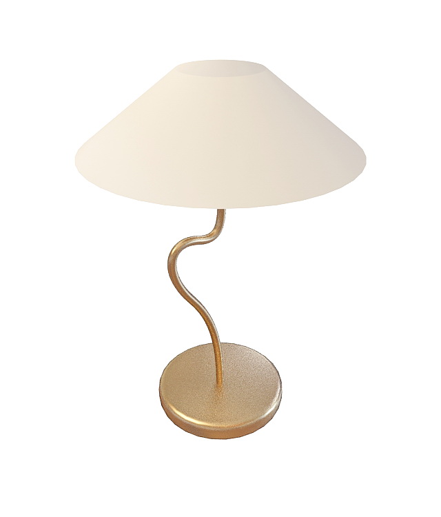 Alabaster glass table lamp 3d rendering