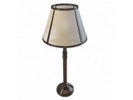 Vintage metal small table lamp 3d model preview