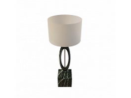 Black marble table lamp 3d model preview
