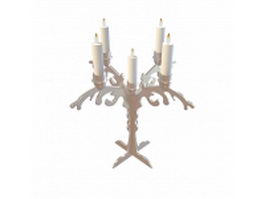 Acrylic candlestick 3d model preview