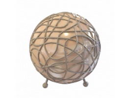 Ornament ball table lamp 3d model preview