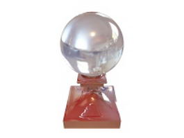 Crystal ball table lamp 3d model preview