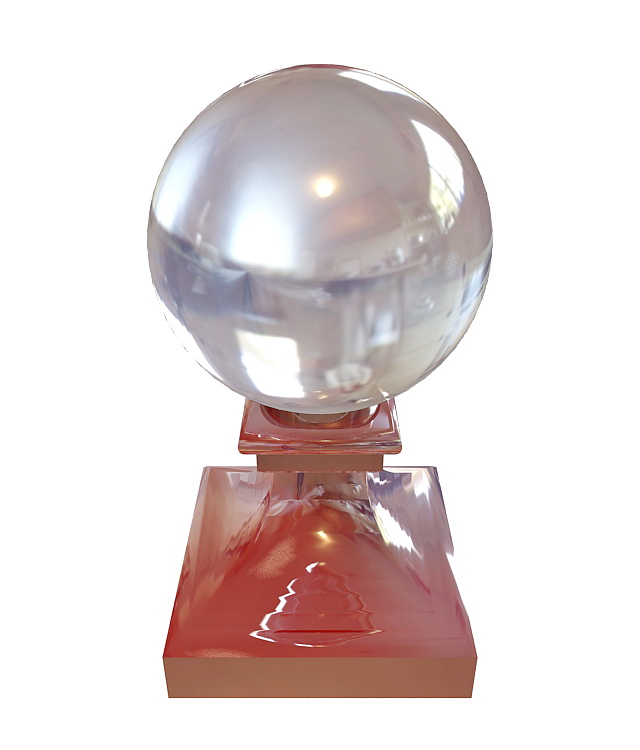 Crystal ball table lamp 3d rendering