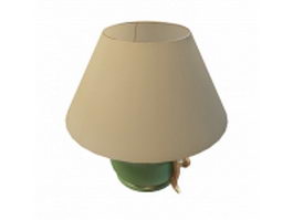 Green ceramic table lamp 3d model preview