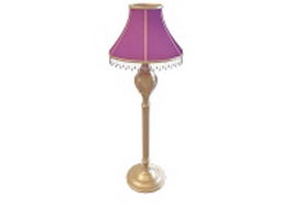 Purple table lamp 3d model preview
