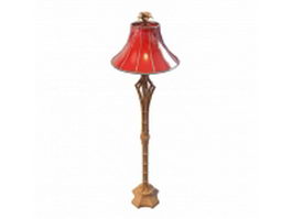 Red floor lamp 3d preview