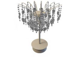 Crystal chandelier table lamp 3d preview