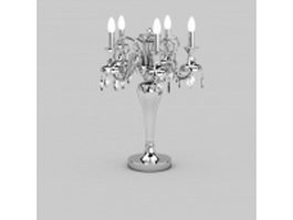 Crystal chandelier table lamp 3d model preview