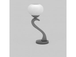 Curved table lamp 3d model preview