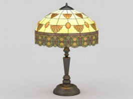 Tiffany table lamp 3d model preview