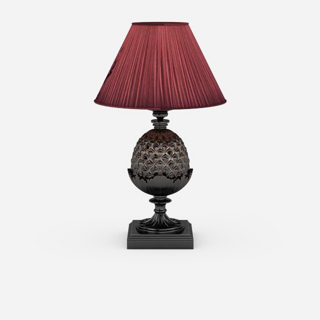 Pine cone table lamp 3d rendering