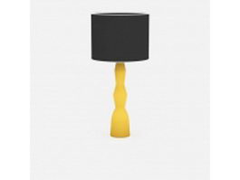 Yellow and black table lamp 3d preview