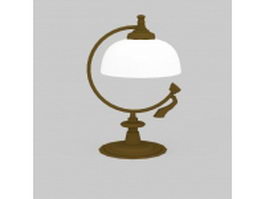 Brass gooseneck lamp 3d model preview