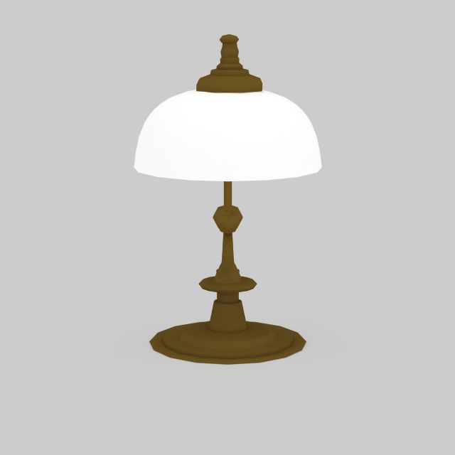 Brass gooseneck lamp 3d rendering